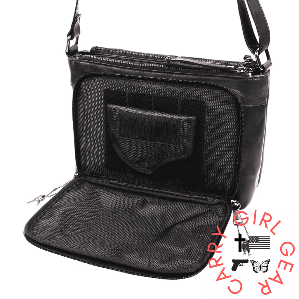 Concealed Carry Tatum Leather Crossbody By Lady Conceal Bags