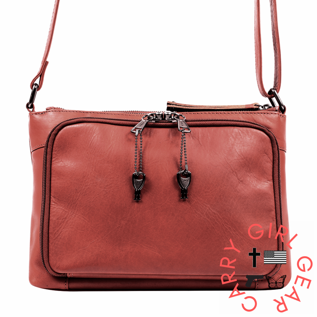 Concealed Carry Tatum Leather Crossbody By Lady Conceal Bags