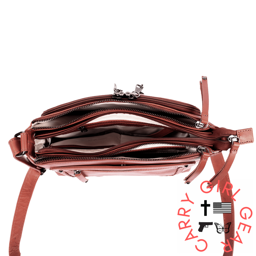 Concealed Carry Tatum Leather Crossbody By Lady Conceal Bags
