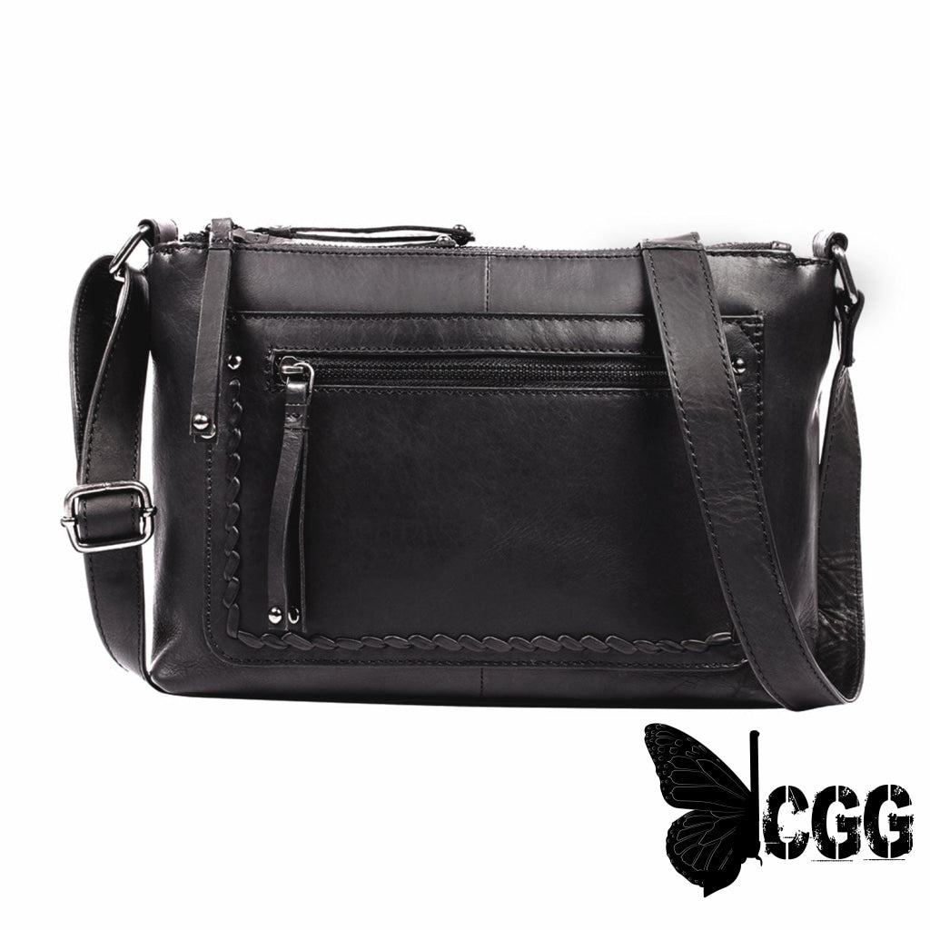 Concealed Carry Tatum Leather Crossbody By Lady Conceal Black Bags