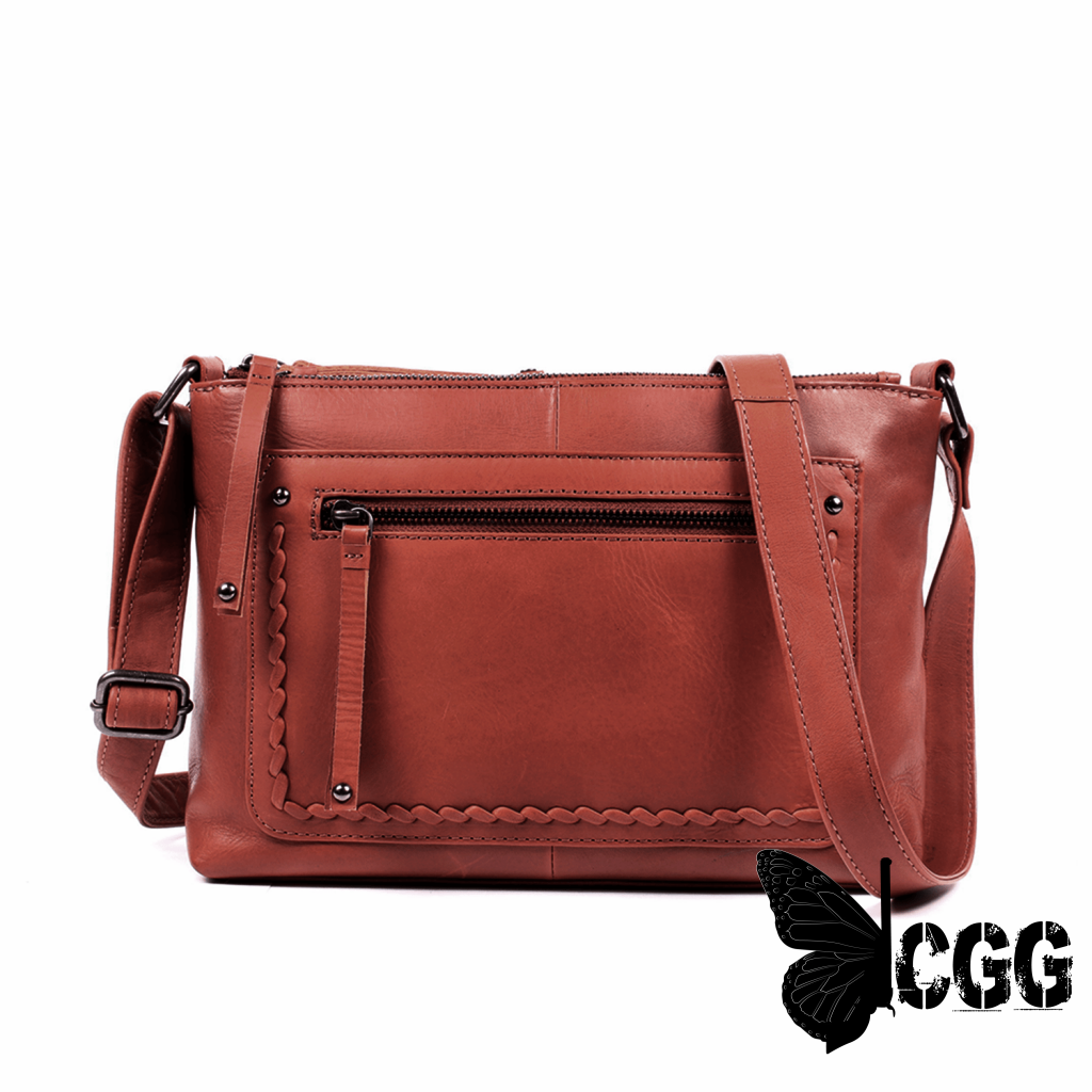 Concealed Carry Tatum Leather Crossbody By Lady Conceal Rust Bags