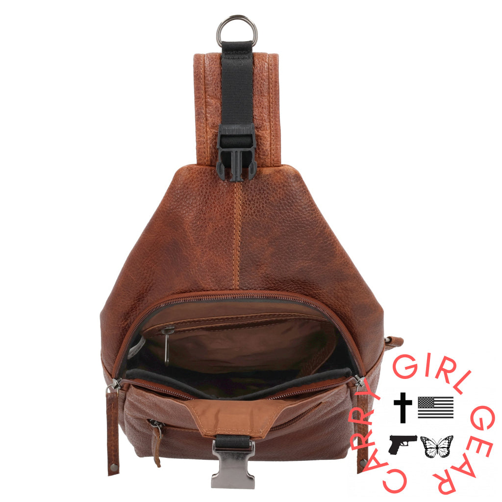 Concealed Carry Unisex Grayson Buffalo Leather Sling By Lady Conceal