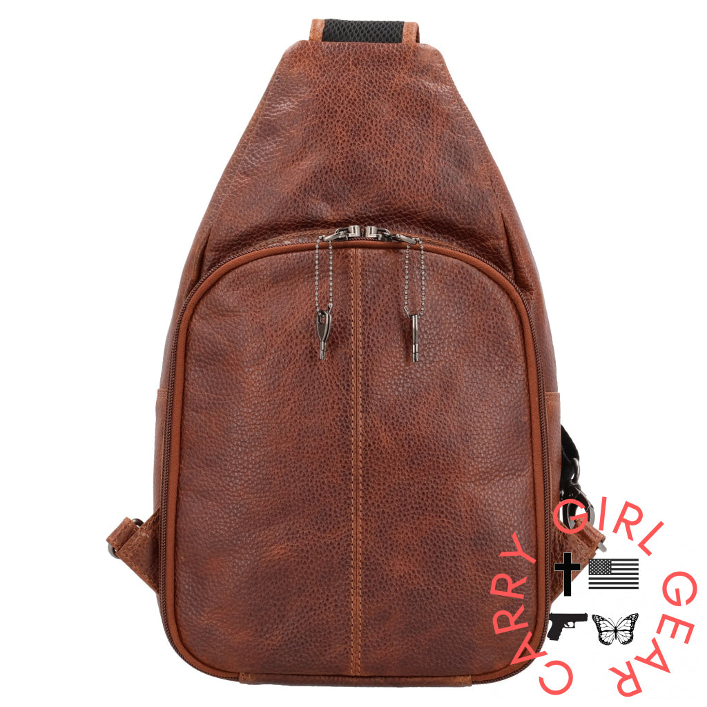 Concealed Carry Unisex Grayson Buffalo Leather Sling By Lady Conceal