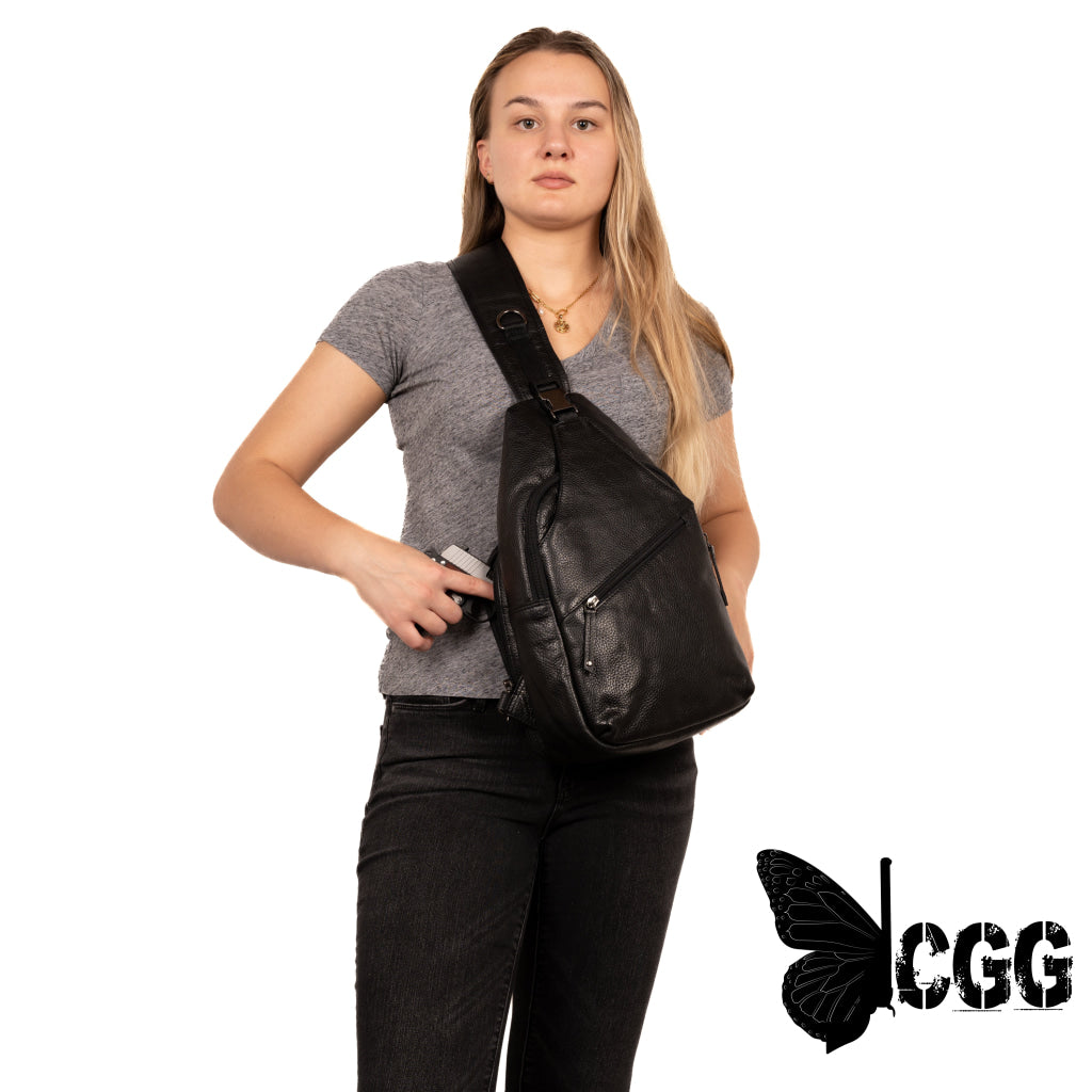 Concealed Carry Unisex Grayson Buffalo Leather Sling By Lady Conceal