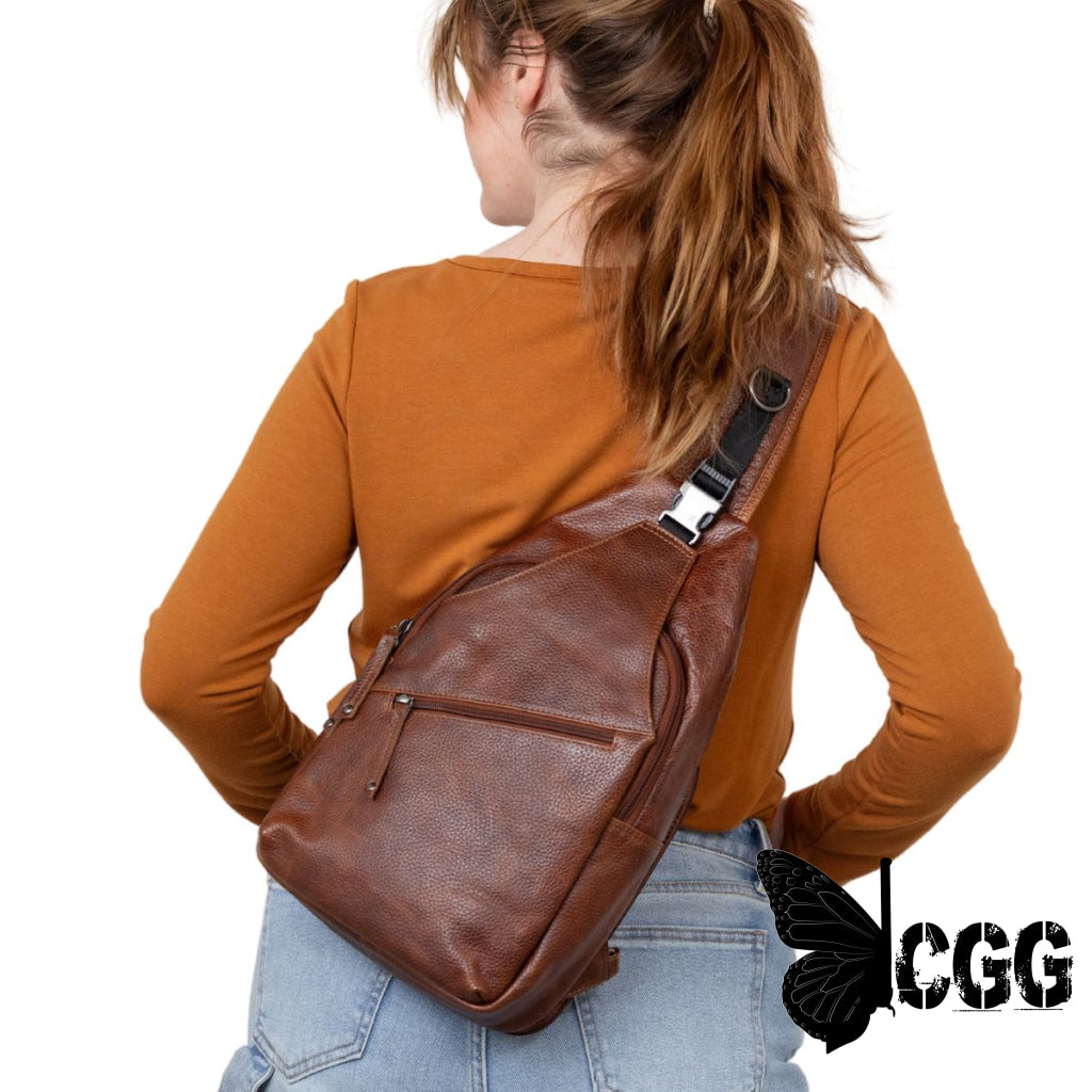 Concealed Carry Unisex Grayson Buffalo Leather Sling By Lady Conceal