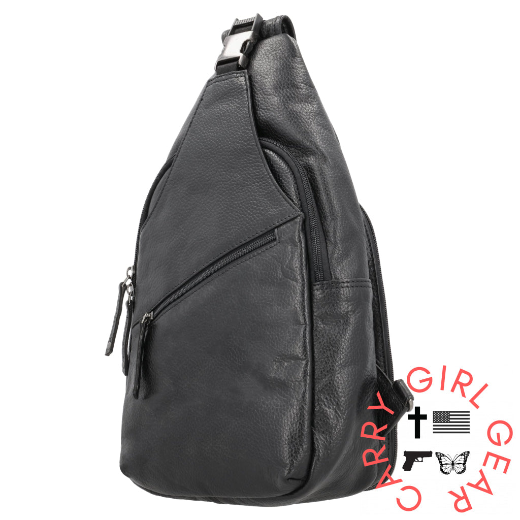 Concealed Carry Unisex Grayson Buffalo Leather Sling By Lady Conceal