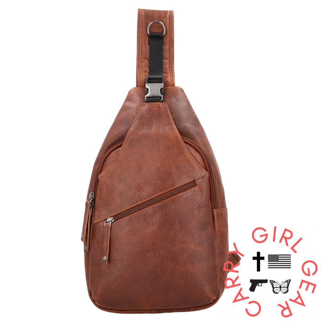 Concealed Carry Unisex Grayson Buffalo Leather Sling By Lady Conceal