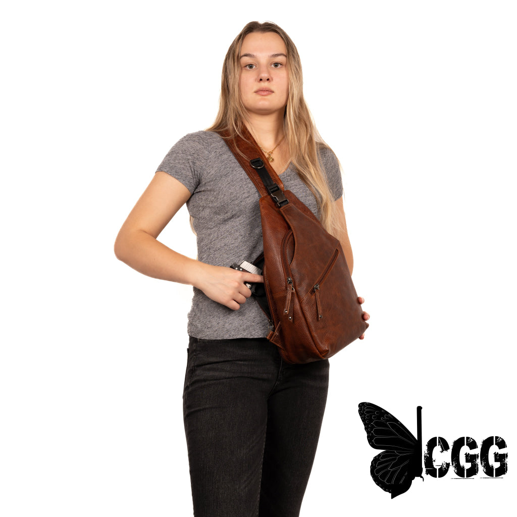 Concealed Carry Unisex Grayson Buffalo Leather Sling By Lady Conceal