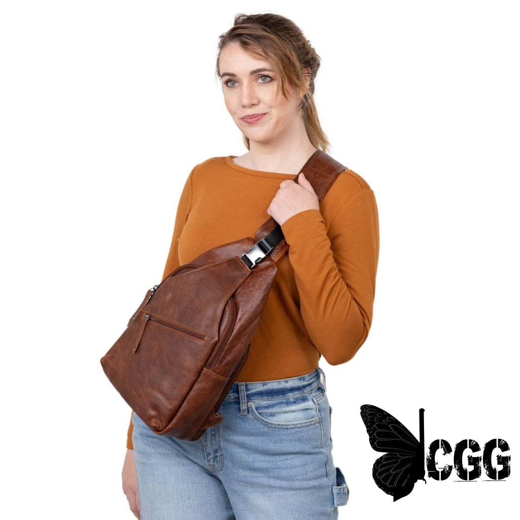 Concealed Carry Unisex Grayson Buffalo Leather Sling By Lady Conceal