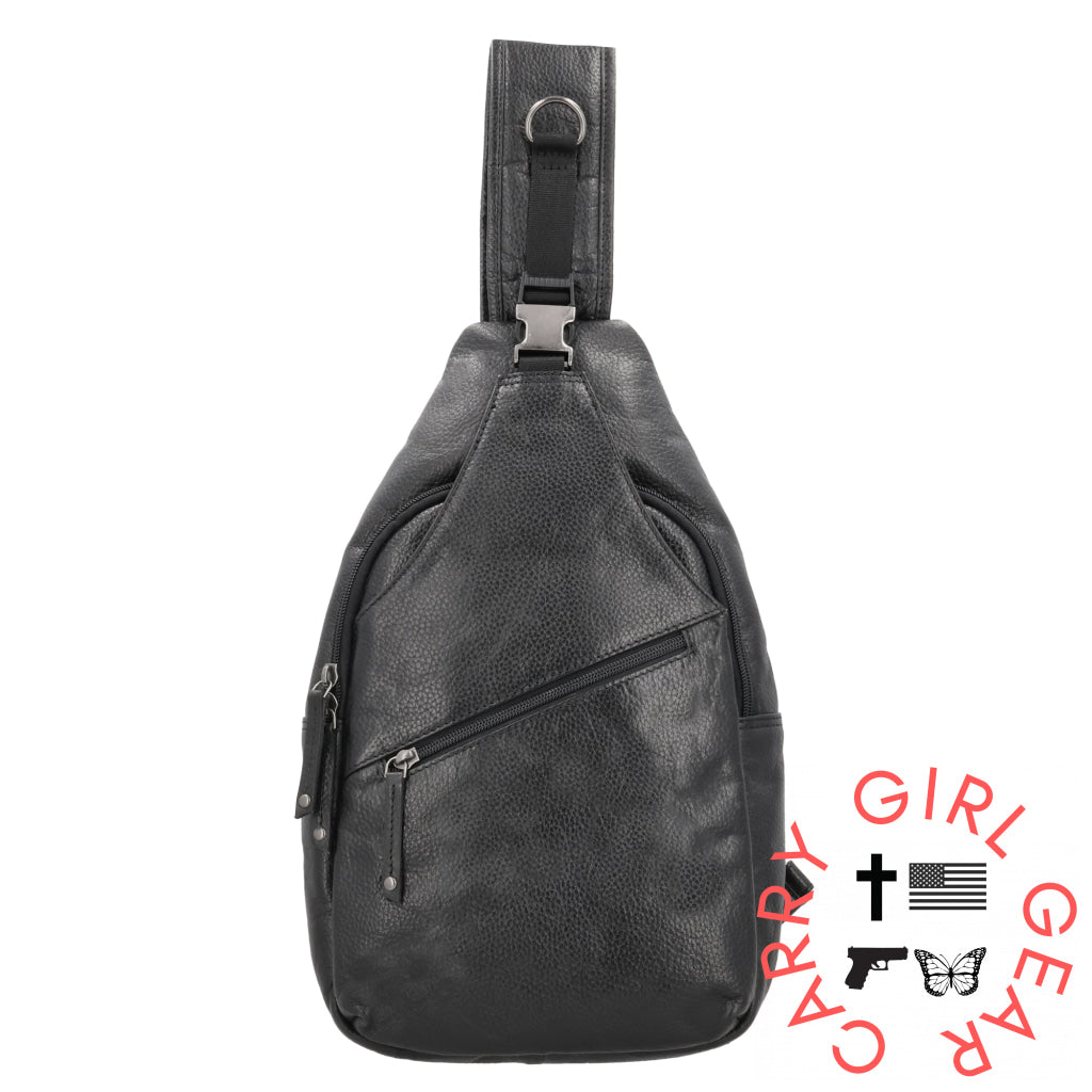 Concealed Carry Unisex Grayson Buffalo Leather Sling By Lady Conceal