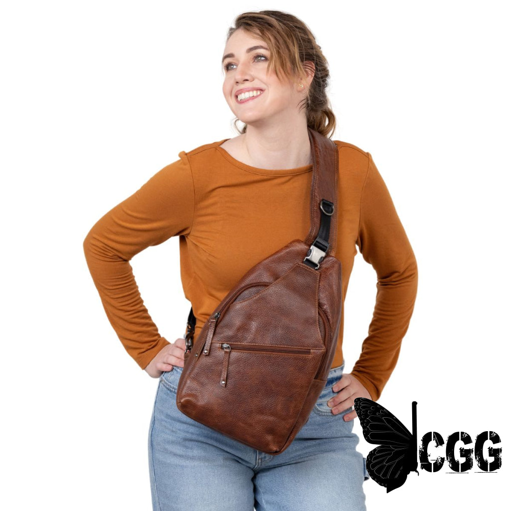 Concealed Carry Unisex Grayson Buffalo Leather Sling By Lady Conceal