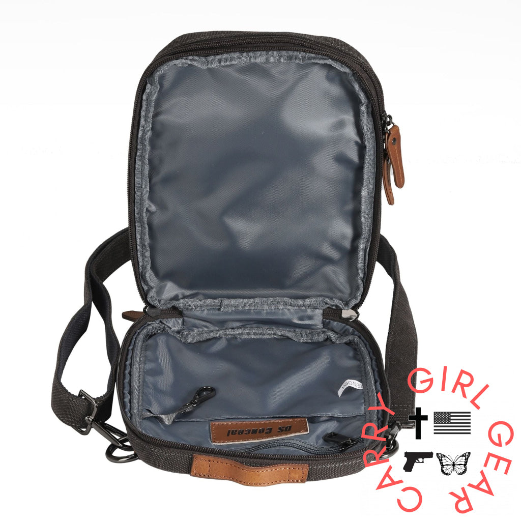 Concealed Carry Unisex Jax Canvas Crossbody by DS Conceal