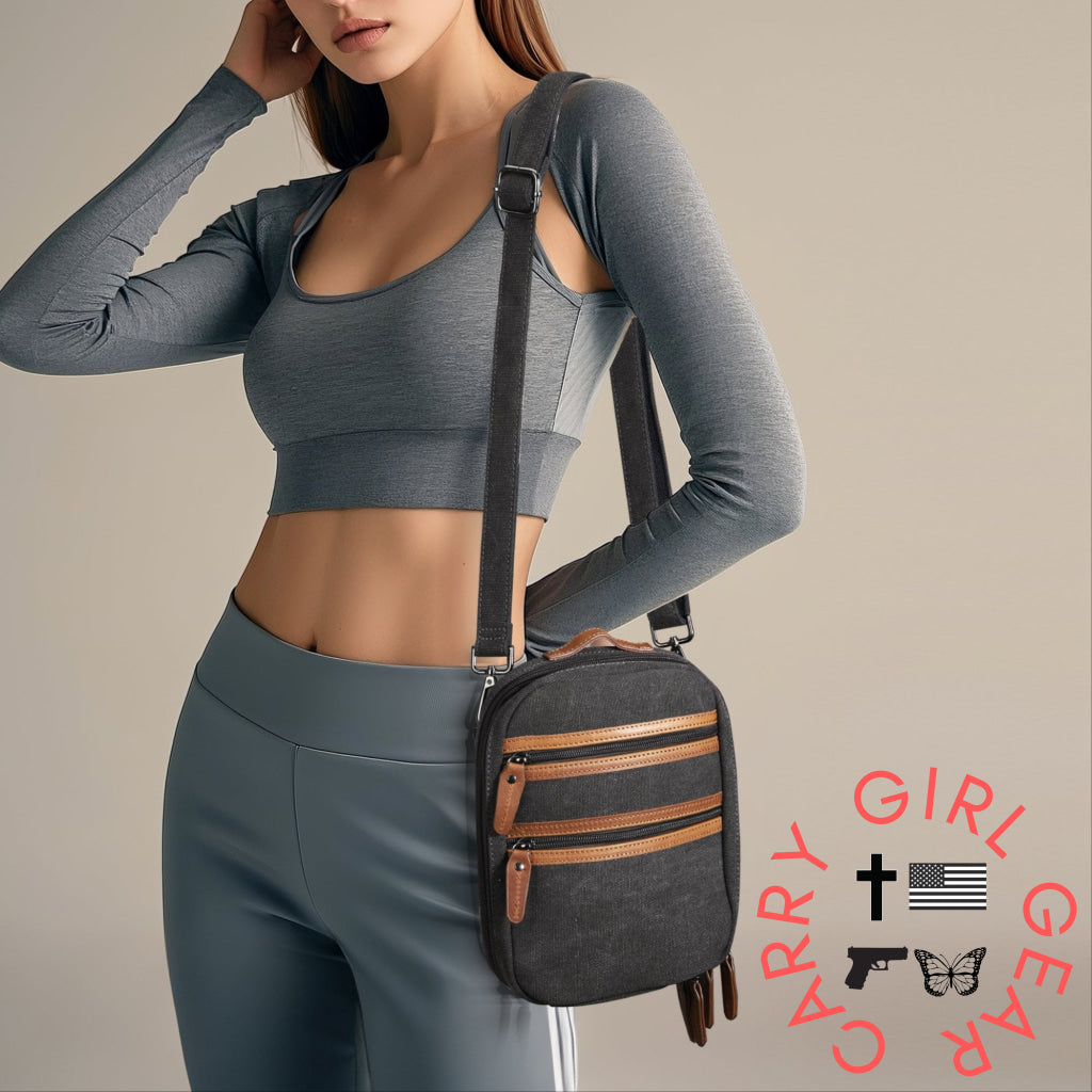 Concealed Carry Unisex Jax Canvas Crossbody by DS Conceal