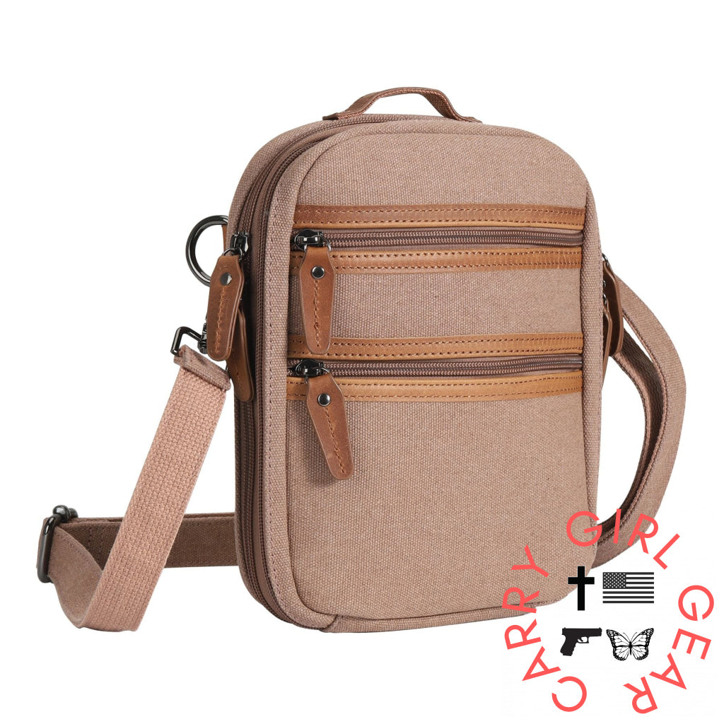 Concealed Carry Unisex Jax Canvas Crossbody by DS Conceal