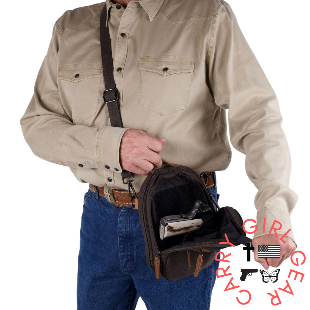 Concealed Carry Unisex Jax Canvas Crossbody by DS Conceal