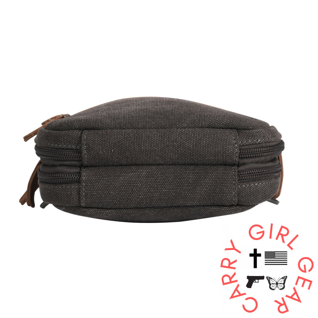 Concealed Carry Unisex Jax Canvas Crossbody by DS Conceal