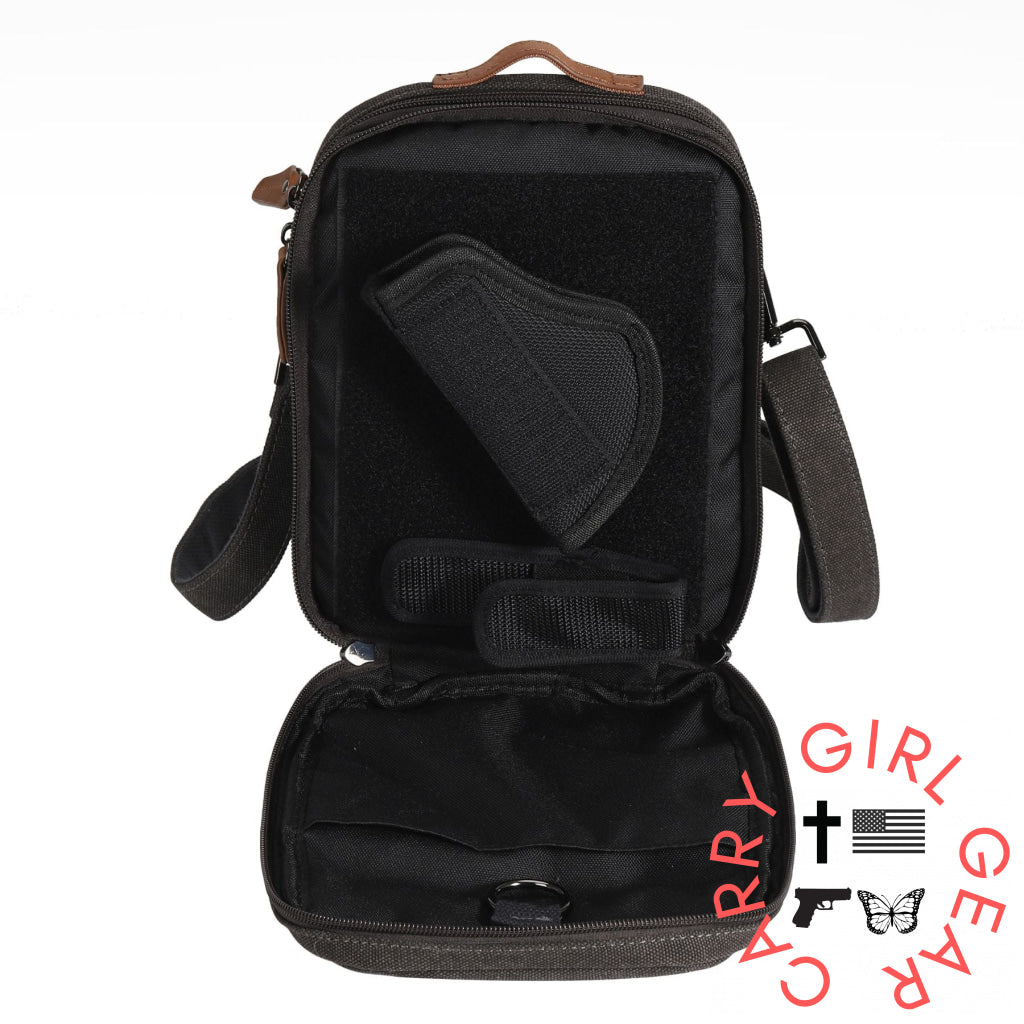Concealed Carry Unisex Jax Canvas Crossbody by DS Conceal