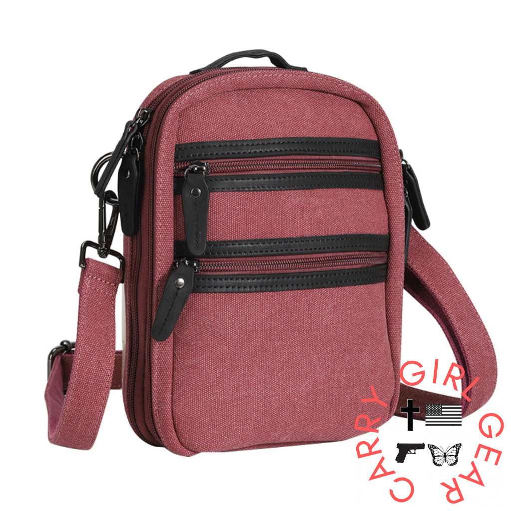 Concealed Carry Unisex Jax Canvas Crossbody by DS Conceal