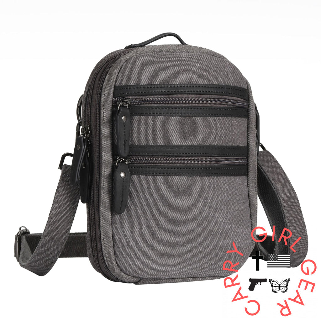 Concealed Carry Unisex Jax Canvas Crossbody by DS Conceal