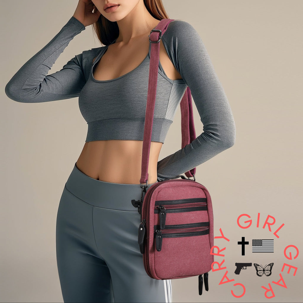 Concealed Carry Unisex Jax Canvas Crossbody by DS Conceal