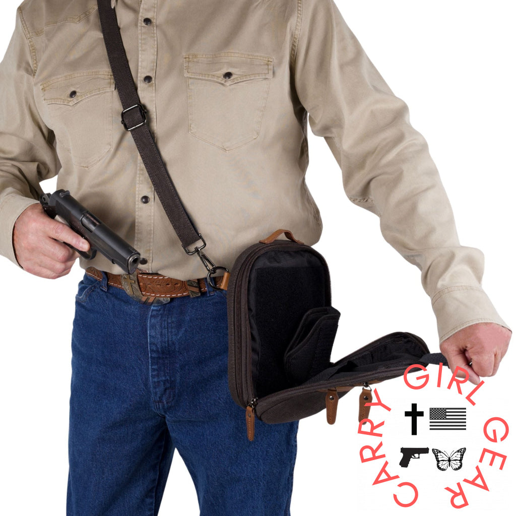 Concealed Carry Unisex Jax Canvas Crossbody by DS Conceal
