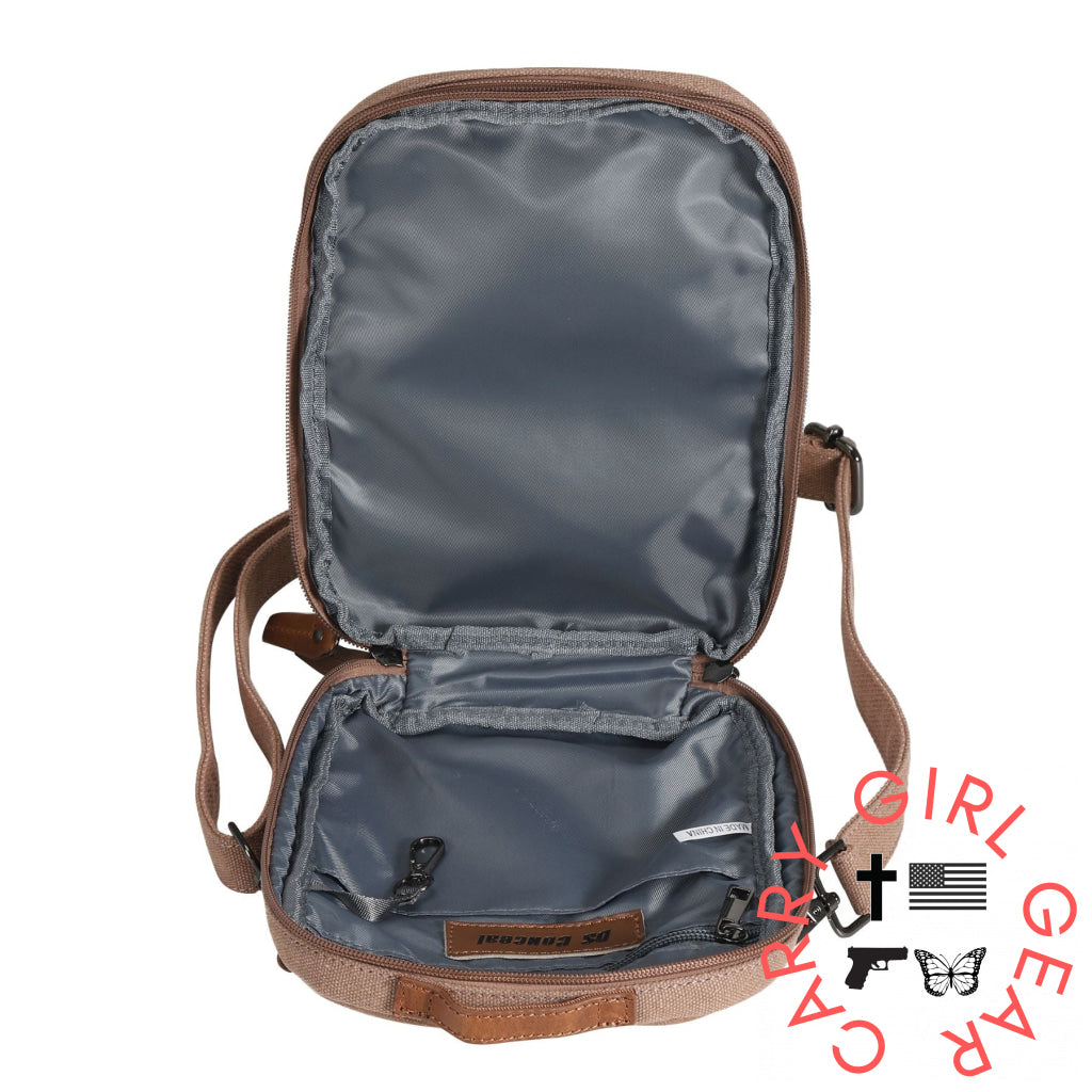 Concealed Carry Unisex Jax Canvas Crossbody by DS Conceal