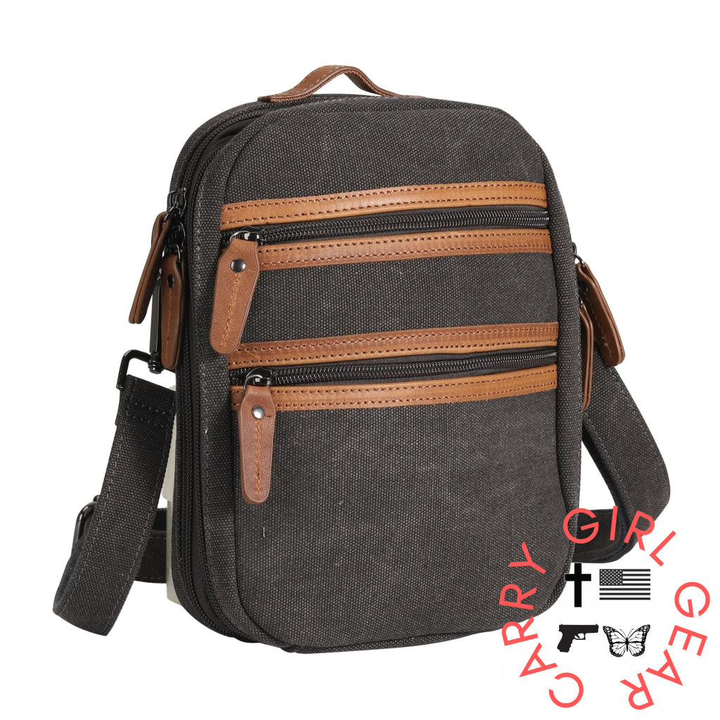 Concealed Carry Unisex Jax Canvas Crossbody by DS Conceal