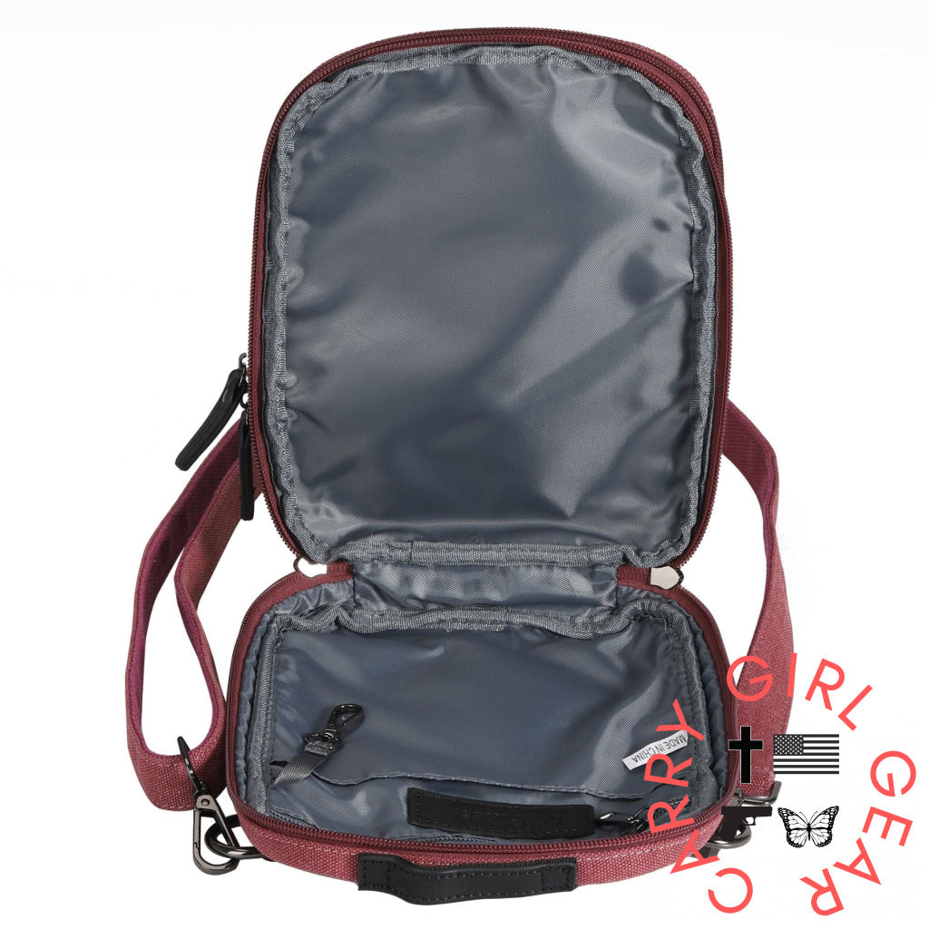 Concealed Carry Unisex Jax Canvas Crossbody by DS Conceal