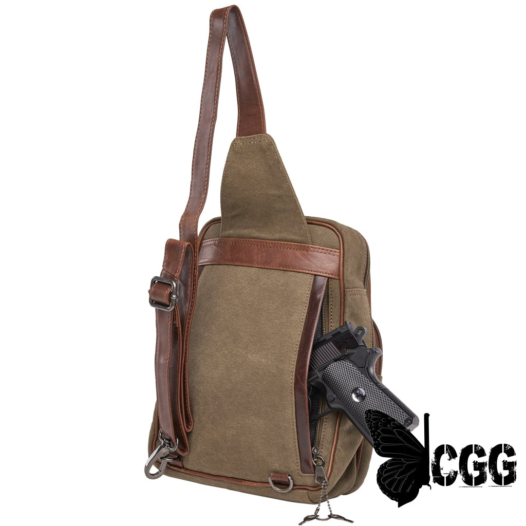 Concealed Carry Unisex Kennedy Canvas Sling Backpack Backpacks