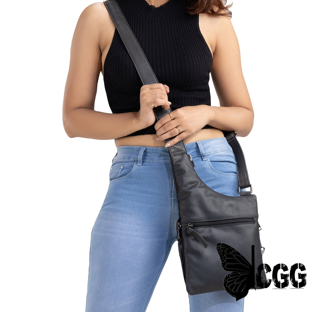 Concealed Carry Unisex Remi Leather Crossbody By Lady Conceal Bags