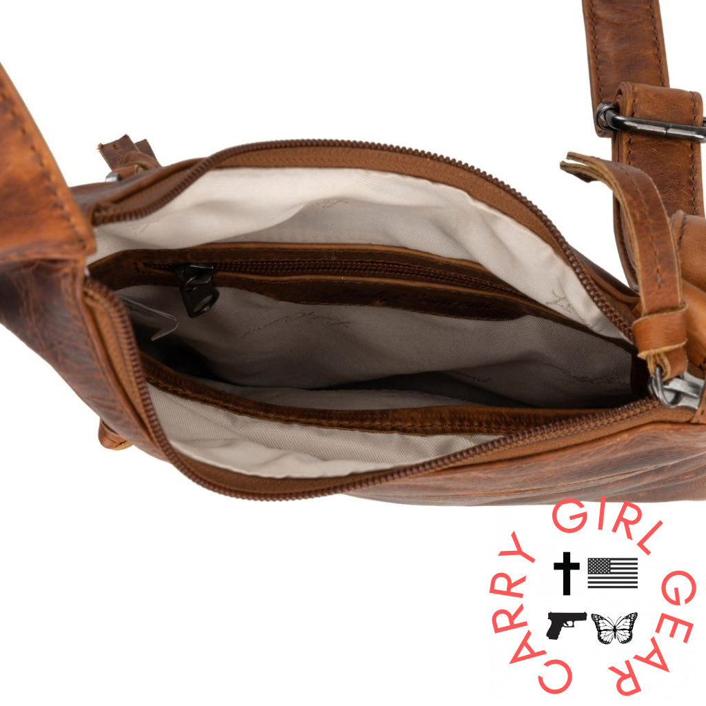 Concealed Carry Unisex Remi Leather Crossbody By Lady Conceal Bags