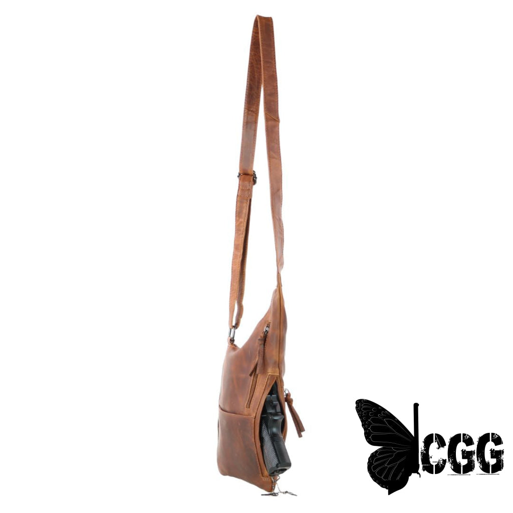 Concealed Carry Unisex Remi Leather Crossbody By Lady Conceal Bags