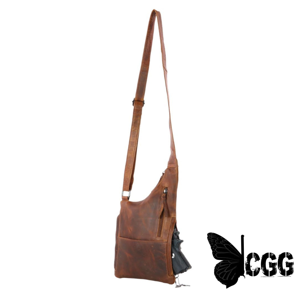 Concealed Carry Unisex Remi Leather Crossbody By Lady Conceal Bags