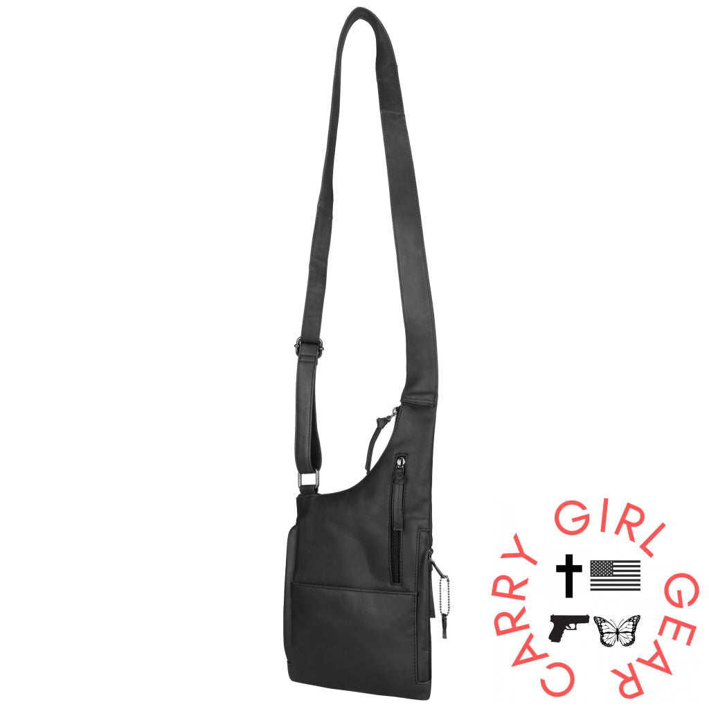 Concealed Carry Unisex Remi Leather Crossbody By Lady Conceal Bags