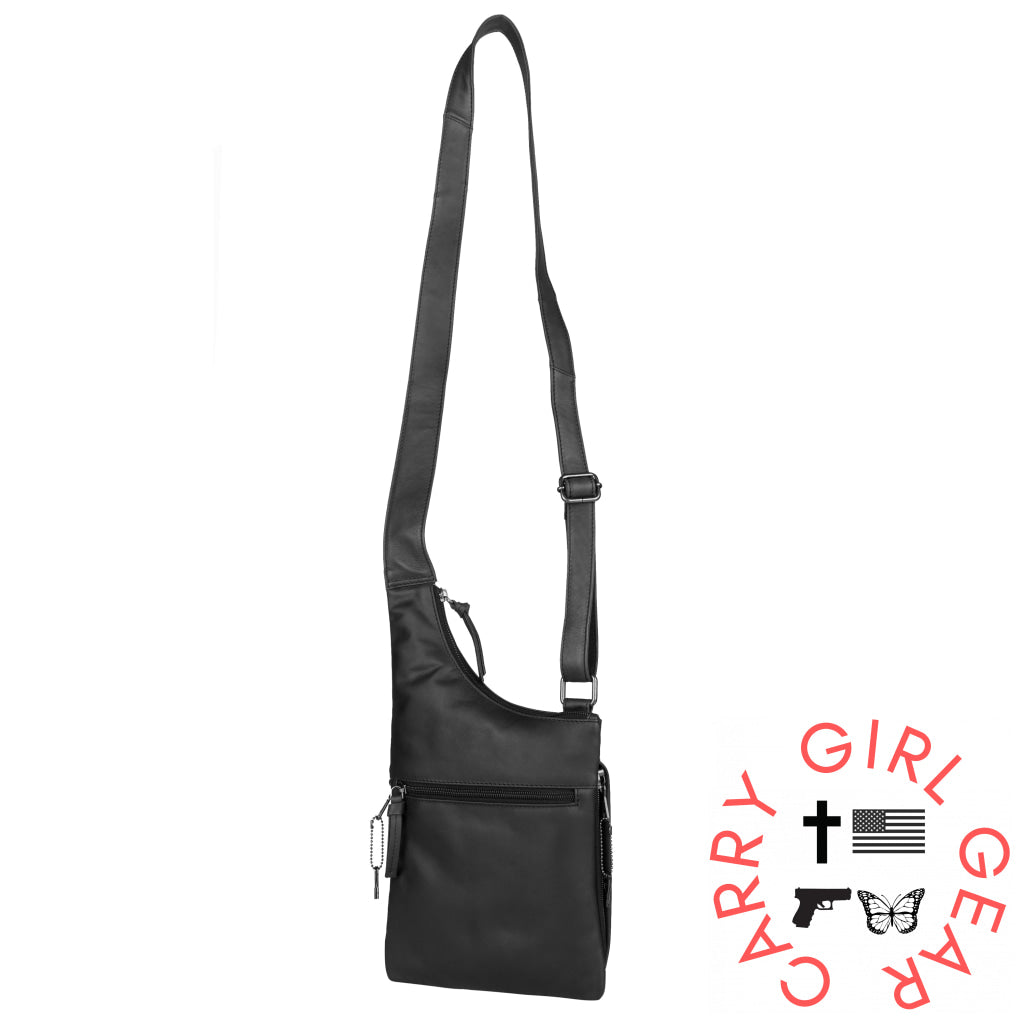 Concealed Carry Unisex Remi Leather Crossbody By Lady Conceal Bags