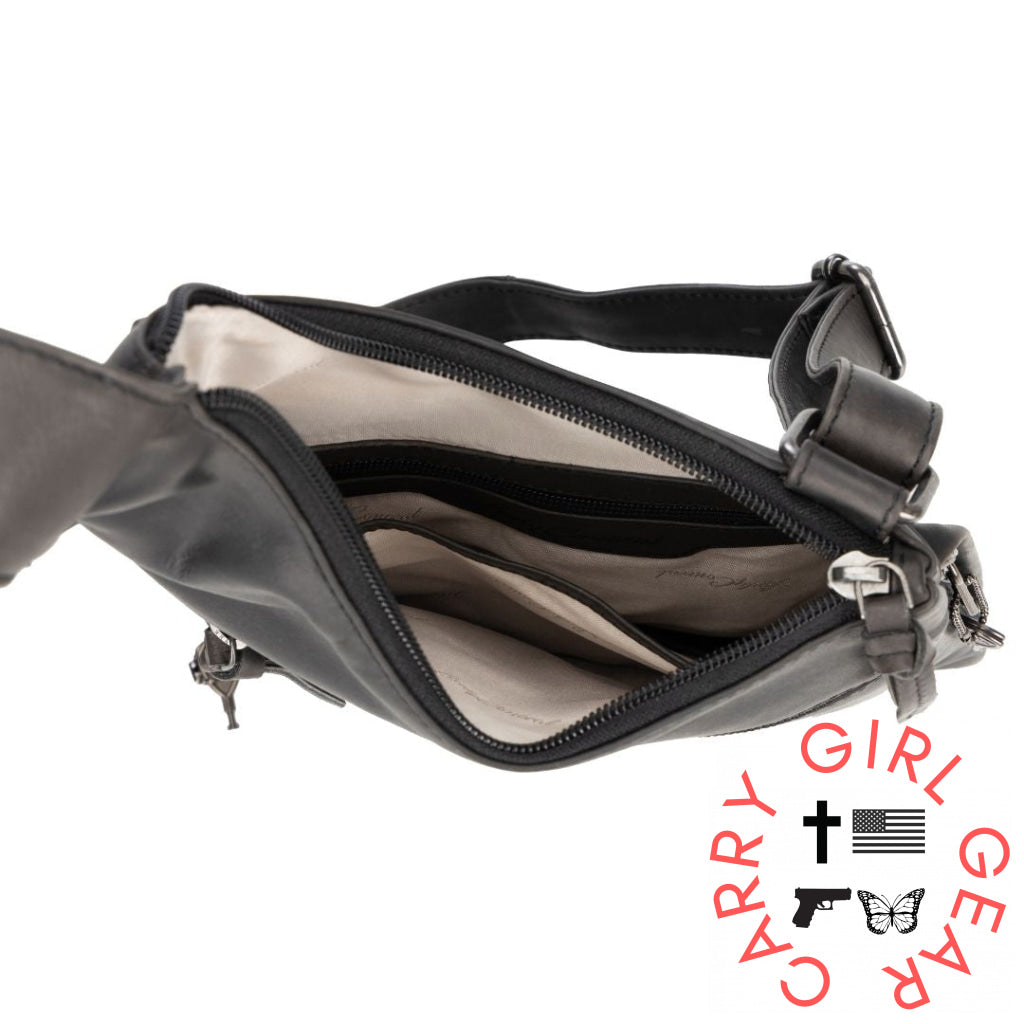 Concealed Carry Unisex Remi Leather Crossbody By Lady Conceal Bags