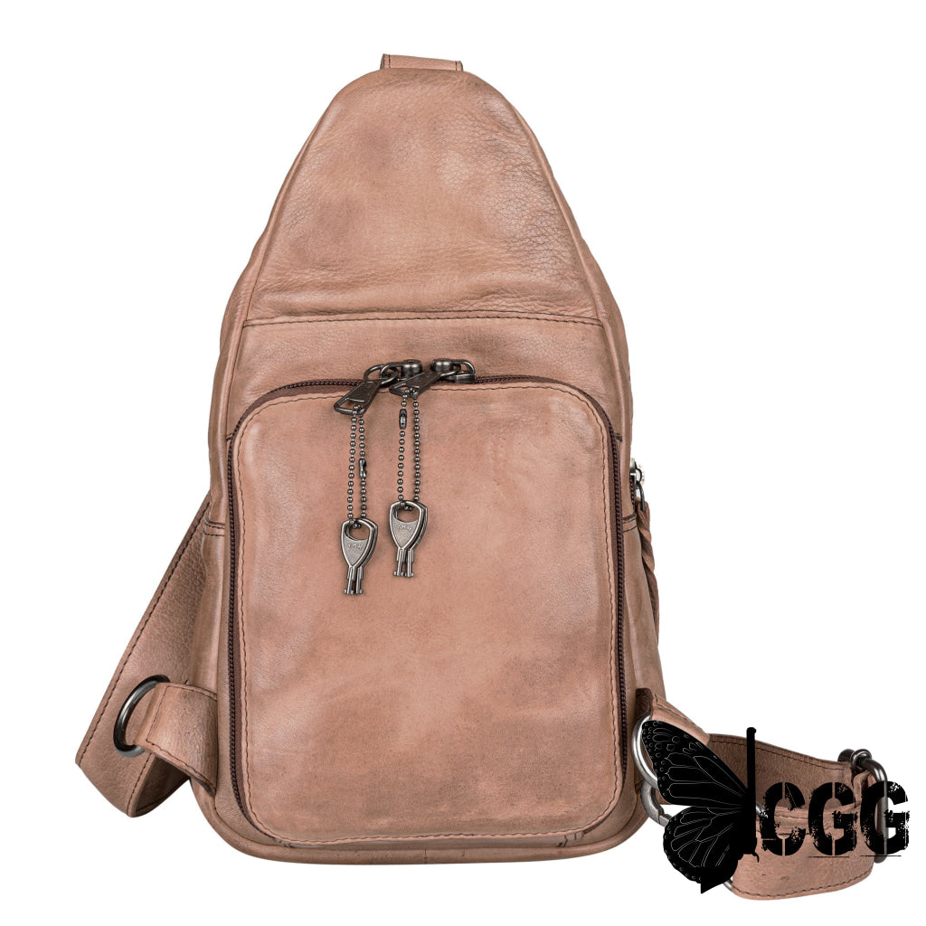 Concealed Carry Unisex Taylor Sling Leather Backpack By Lady Conceal Slings