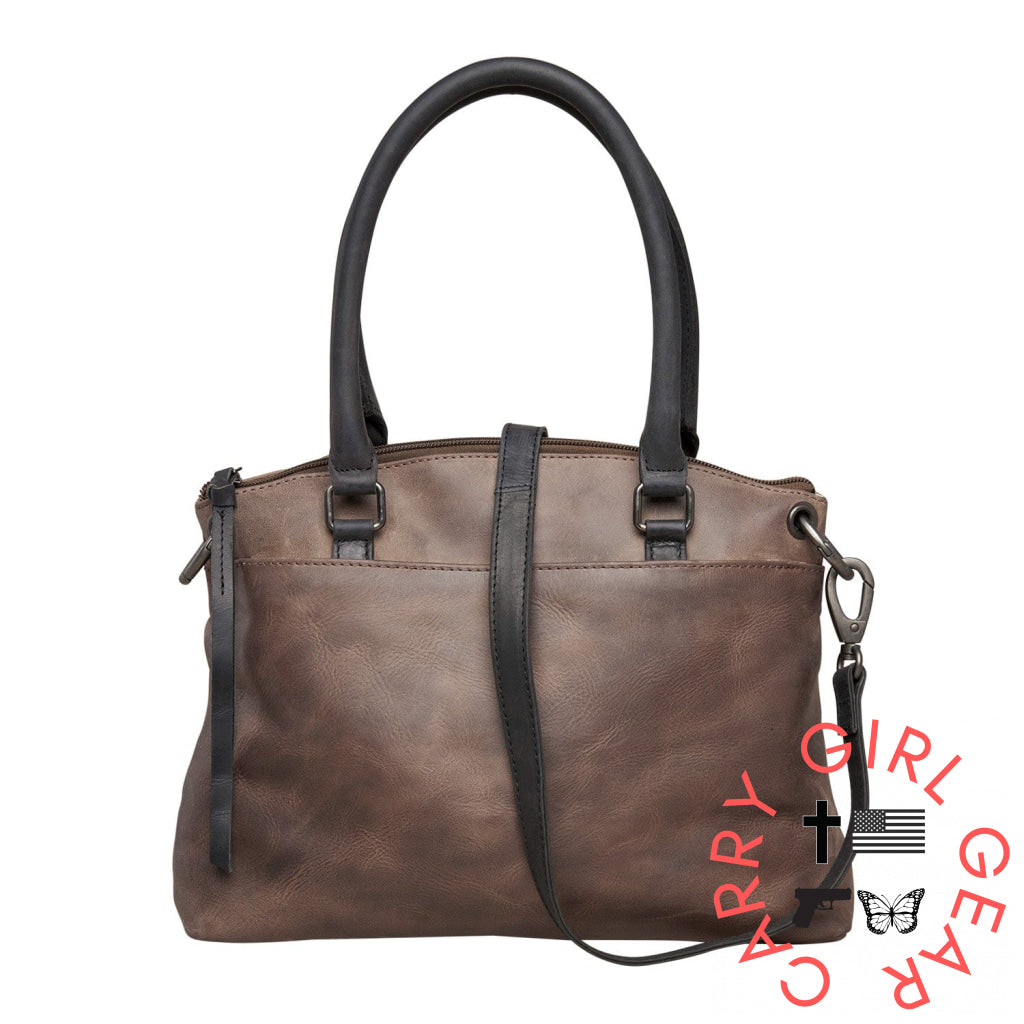 Concealed Carry Whitely Leather Satchel By Lady Conceal Gray Satchels