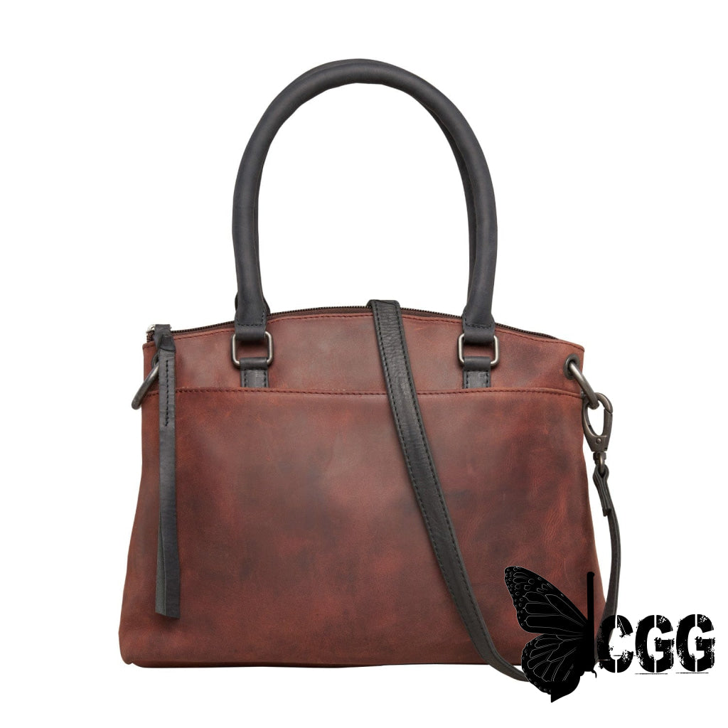 Concealed Carry Whitely Leather Satchel By Lady Conceal Mahogany Satchels