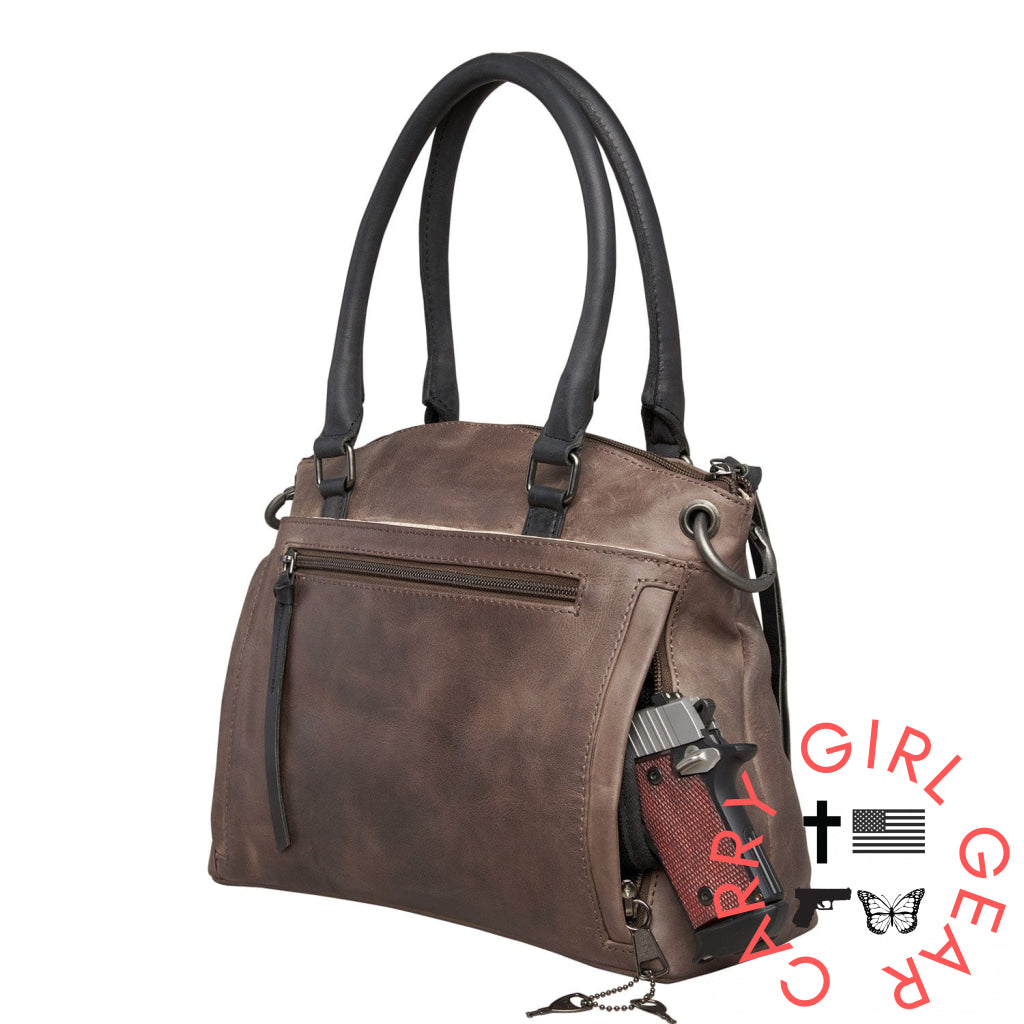 Concealed Carry Whitely Leather Satchel By Lady Conceal Satchels