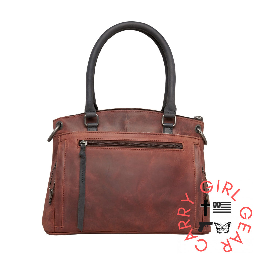 Concealed Carry Whitely Leather Satchel By Lady Conceal Satchels