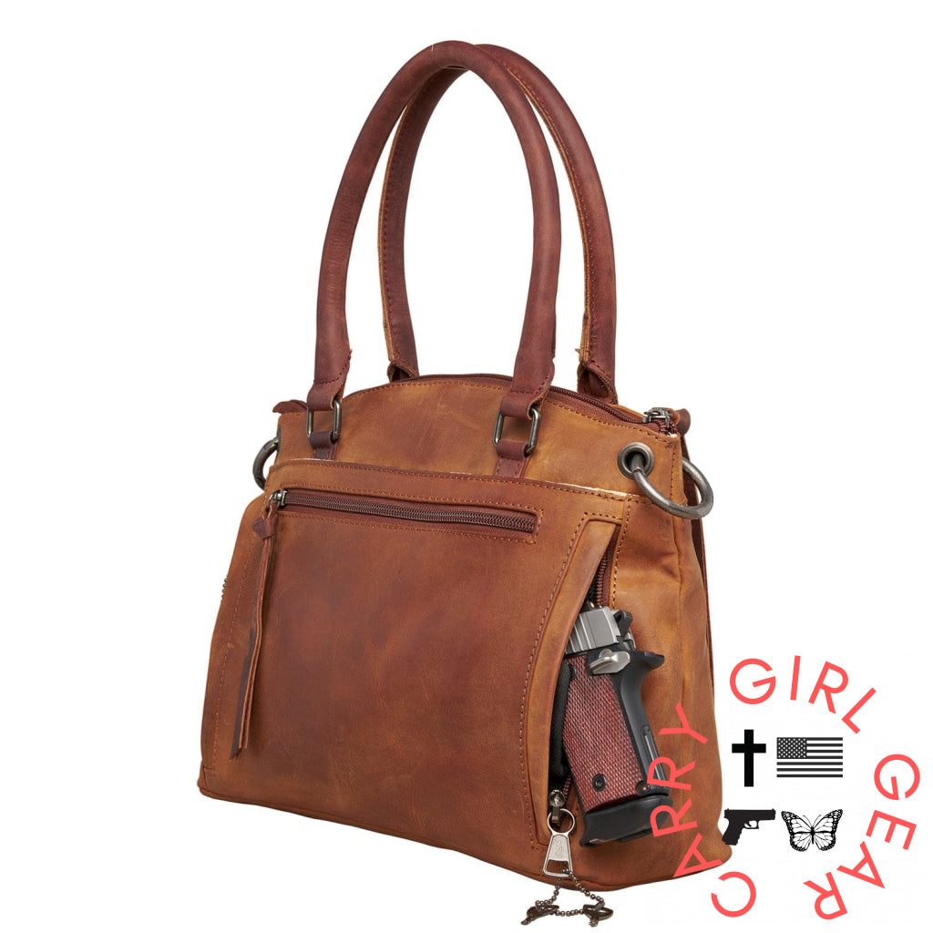 Concealed Carry Whitely Leather Satchel By Lady Conceal Satchels