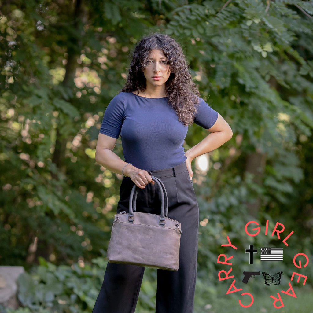 Concealed Carry Whitely Leather Satchel By Lady Conceal Satchels