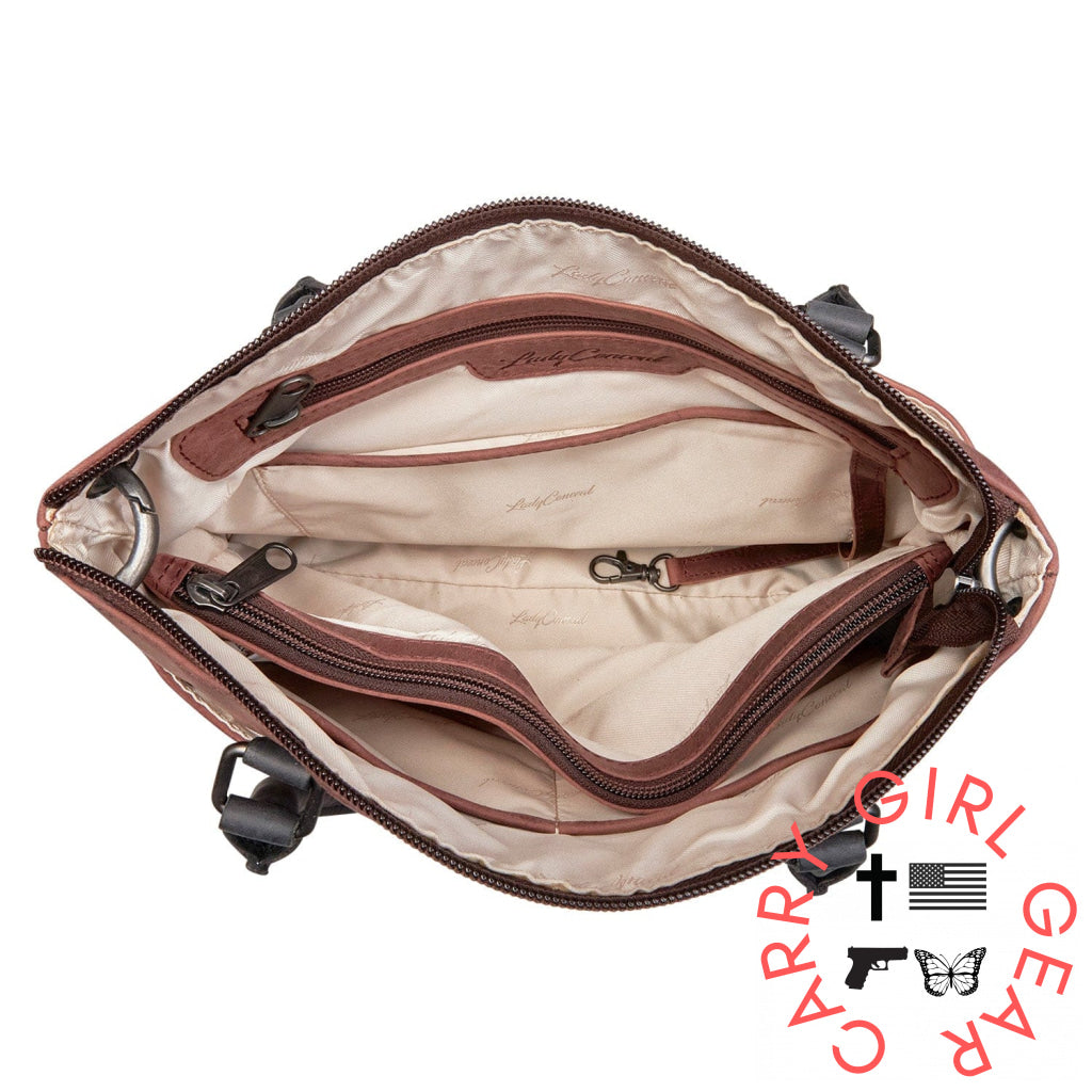 Concealed Carry Whitely Leather Satchel By Lady Conceal Satchels