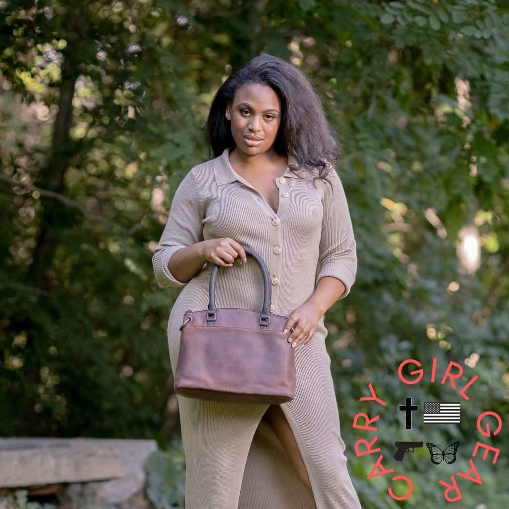 Concealed Carry Whitely Leather Satchel By Lady Conceal Satchels