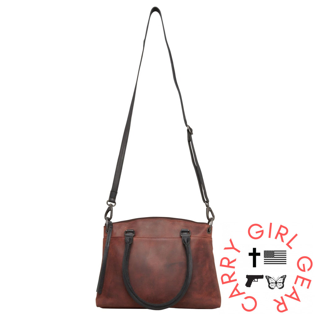 Concealed Carry Whitely Leather Satchel By Lady Conceal Satchels