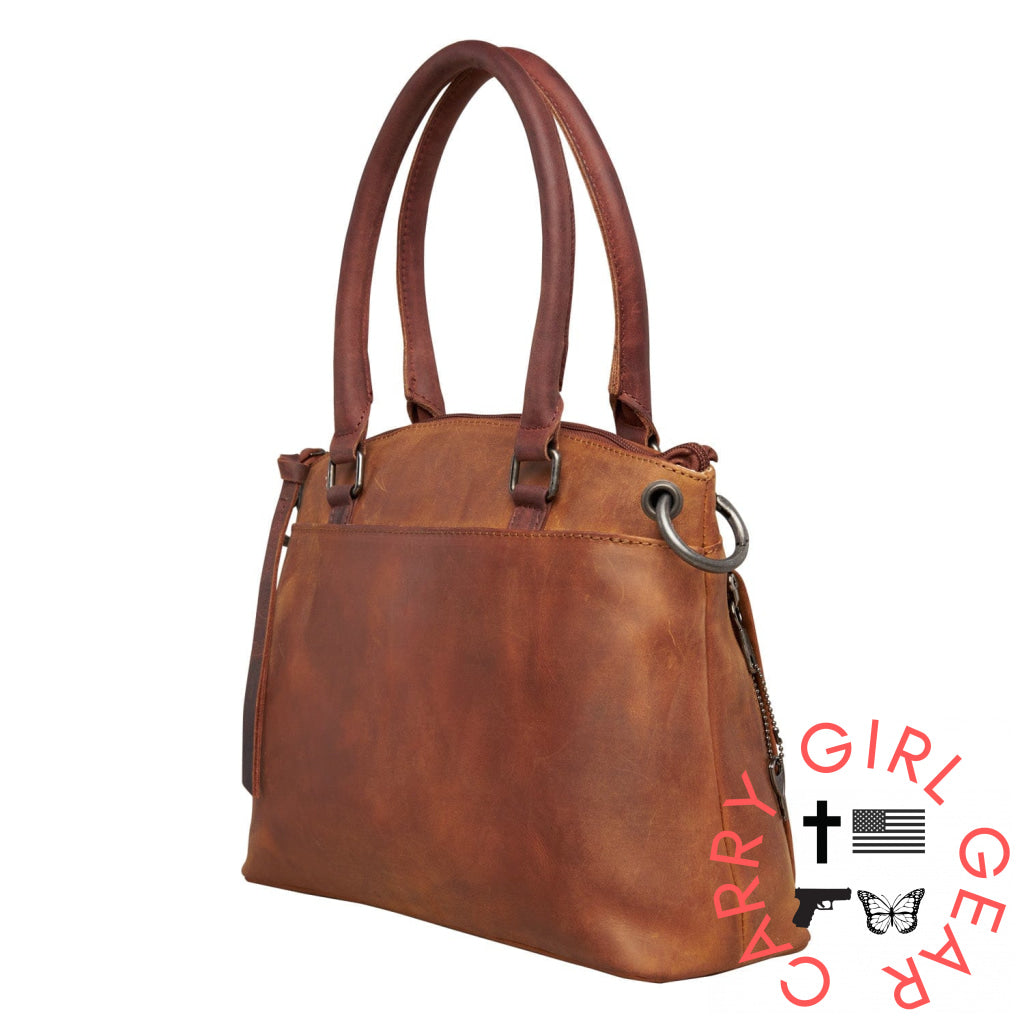 Concealed Carry Whitely Leather Satchel By Lady Conceal Satchels