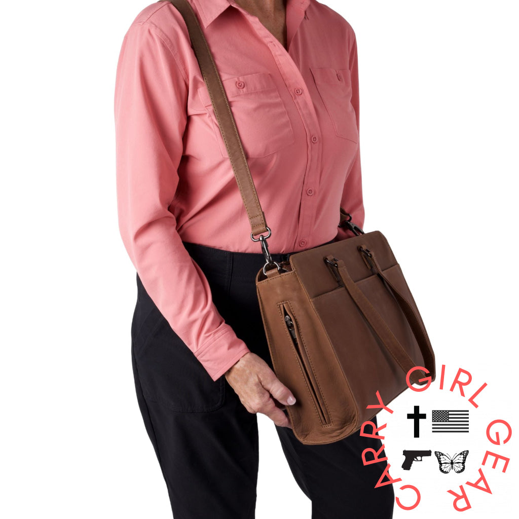 Concealed Carry Willow Computer Satchel by Lady Conceal