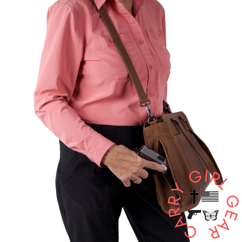 Concealed Carry Willow Computer Satchel by Lady Conceal