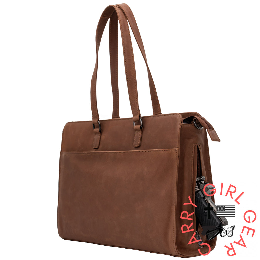 Concealed Carry Willow Computer Satchel by Lady Conceal